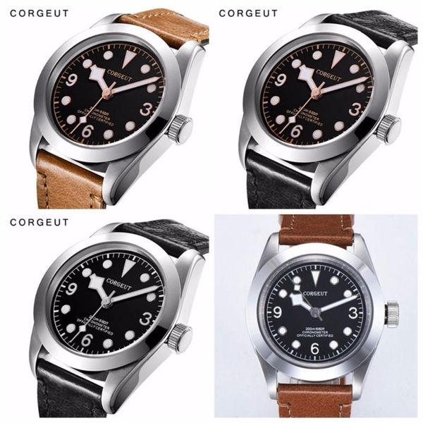 wristwatches men's watch automatic mechanical sapphire glass black dial fashion clock, Slivery;brown
wristwatches men's watch automatic mechanical sapphire glass black dial fashion clock, Slivery;brown