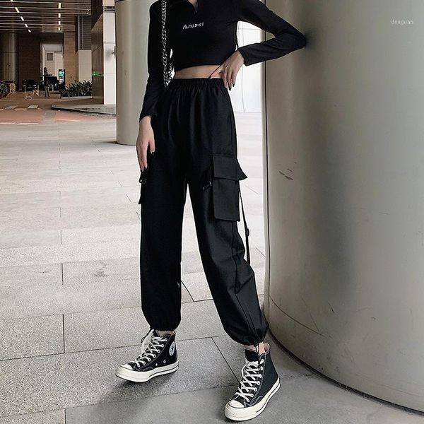 women's pants & capris 2021 autumn winter fashion clothing high waist overalls women loose wild thin section pockets sports hippop, Black;white
women's pants & capris 2021 autumn winter fashion clothing high waist overalls women loose wild thin section pockets sports hippop, Black;white