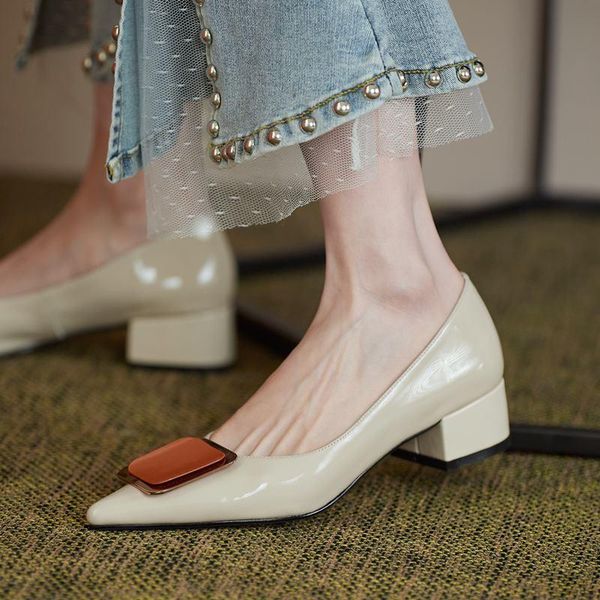 size 34-43 pointed toe thick heel genuine leather women heels shoes comfortable fashion leisure high heel shoes kitten heels, Black
size 34-43 pointed toe thick heel genuine leather women heels shoes comfortable fashion leisure high heel shoes kitten heels, Black