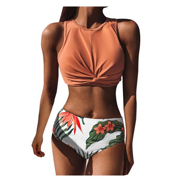 one-piece suits leaf print bikinis 2021 high waist swimsuit women cross bandage swimwear push up bathing suit plus size bikini set
one-piece suits leaf print bikinis 2021 high waist swimsuit women cross bandage swimwear push up bathing suit plus size bikini set