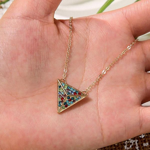chains triangle acrylic colorful crystal women's neck chain fashion cool unusual collarbone thin necklace boho halloween jewelry, Silver
chains triangle acrylic colorful crystal women's neck chain fashion cool unusual collarbone thin necklace boho halloween jewelry, Silver