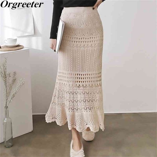 korean graceful women's knitting long skirts high waist hollow out elastic wave pattern hem bodycon skirt black khaki 210602
korean graceful women's knitting long skirts high waist hollow out elastic wave pattern hem bodycon skirt black khaki 210602