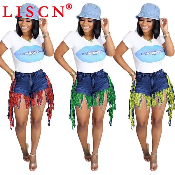 women's shorts liscn fringed denim jeans casual straight-leg 3xl green yellow red k0158, White;black
women's shorts liscn fringed denim jeans casual straight-leg 3xl green yellow red k0158, White;black