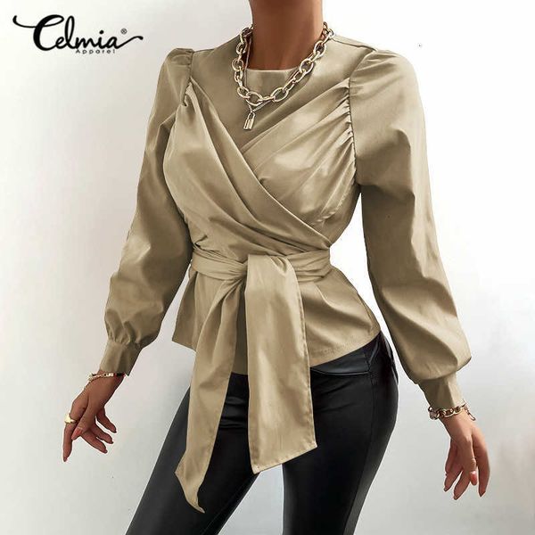women's blouses & shirts blouses women spring elegant puff sleeve satin celmia wrapped shirt o-neck slik casual belted work blusas 63a, White
women's blouses & shirts blouses women spring elegant puff sleeve satin celmia wrapped shirt o-neck slik casual belted work blusas 63a, White