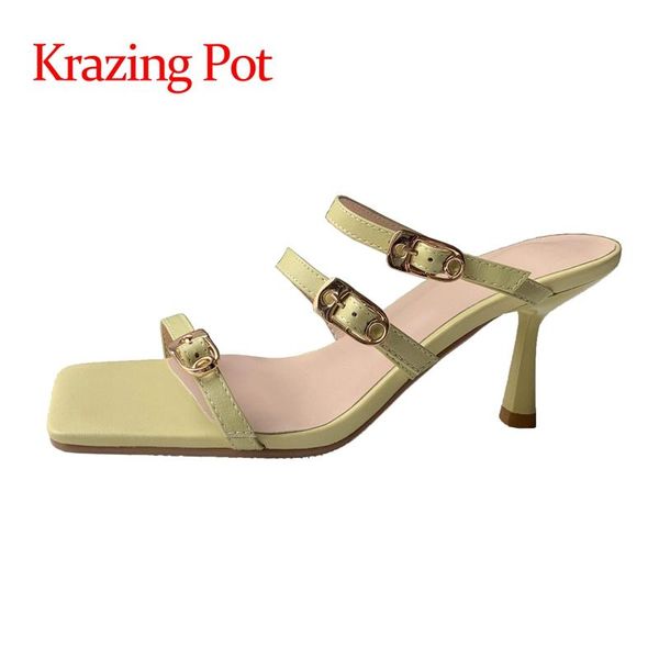 sandals krazing pot genuine leather thin high heel square toe sling back belt buckle fairy beauty girls slip on mules women l45, Black
sandals krazing pot genuine leather thin high heel square toe sling back belt buckle fairy beauty girls slip on mules women l45, Black