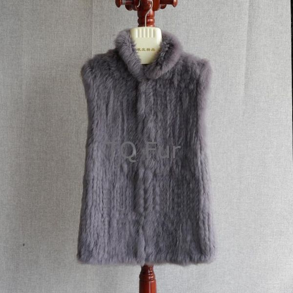 women's fur & faux real waistcoat mandarin collar thick knitted vest coat jacket, Black
women's fur & faux real waistcoat mandarin collar thick knitted vest coat jacket, Black