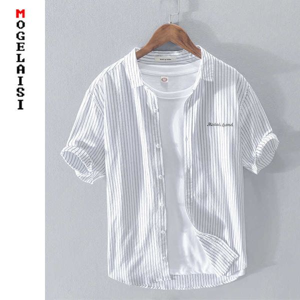 new fashion men white striped shirt 100% short sleeve summer embroidery breathable shirts for man clothing rc214 p0812, White;black
new fashion men white striped shirt 100% short sleeve summer embroidery breathable shirts for man clothing rc214 p0812, White;black