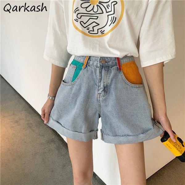 women's shorts women summer denim female fit vintage loose wide leg all-match patchwork colorful college chic 2021 teens light blue, White;black
women's shorts women summer denim female fit vintage loose wide leg all-match patchwork colorful college chic 2021 teens light blue, White;black