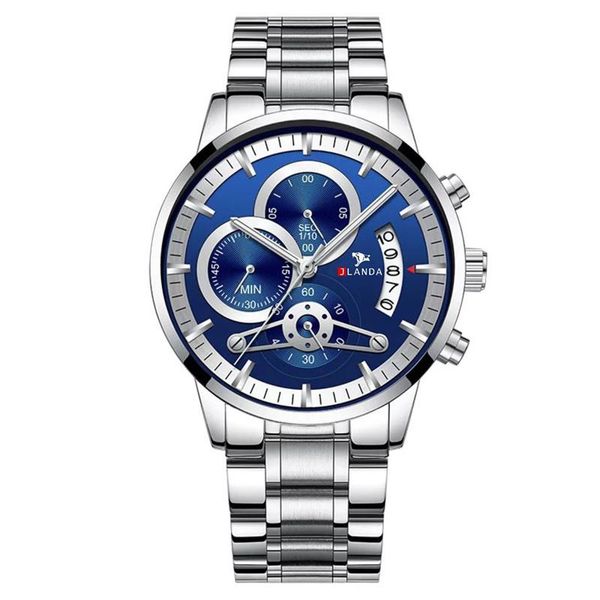 wristwatches jlanda men's luminous chronograph watches stainless steel waterproof fashion blue casual sport style quartz watch men j640, Slivery;brown
wristwatches jlanda men's luminous chronograph watches stainless steel waterproof fashion blue casual sport style quartz watch men j640, Slivery;brown
