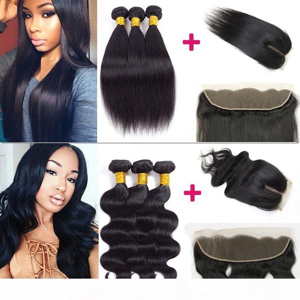 brazilian peruvian cambodian unprocessed 9a virgin straight body wave human hair weave 3 bundles with 4x4 closure or ear to ear lace frontal, Black
brazilian peruvian cambodian unprocessed 9a virgin straight body wave human hair weave 3 bundles with 4x4 closure or ear to ear lace frontal, Black