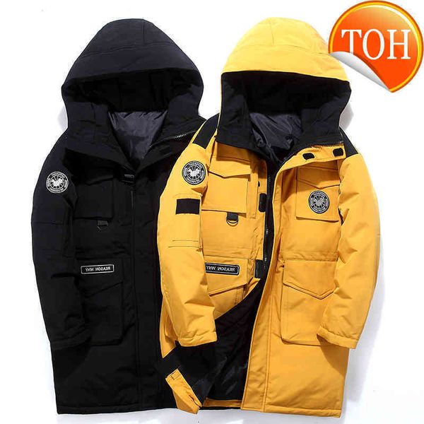 2021new fashion men 80% white duck down hooded jackets men's winter thick warm waterproof parka overcoat long, Black
2021new fashion men 80% white duck down hooded jackets men's winter thick warm waterproof parka overcoat long, Black