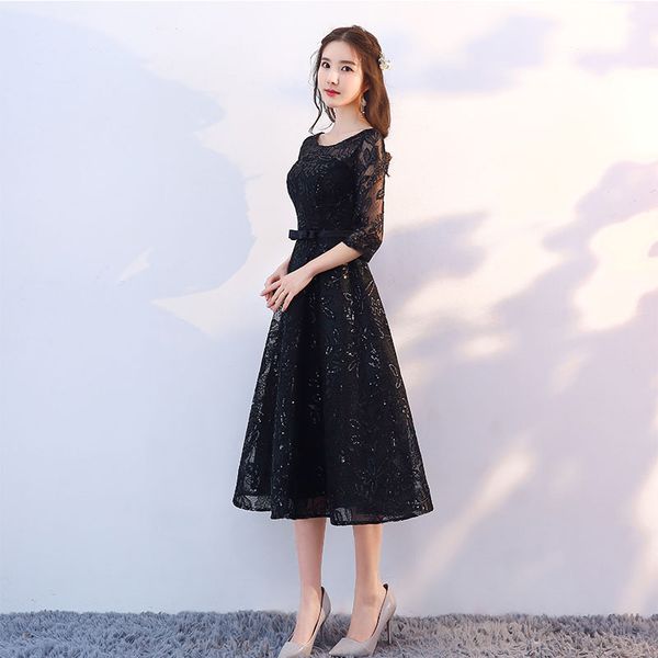 new arrival 2021 short black color prom dress tea-length elegant party girls evening dresses, Black;red
new arrival 2021 short black color prom dress tea-length elegant party girls evening dresses, Black;red