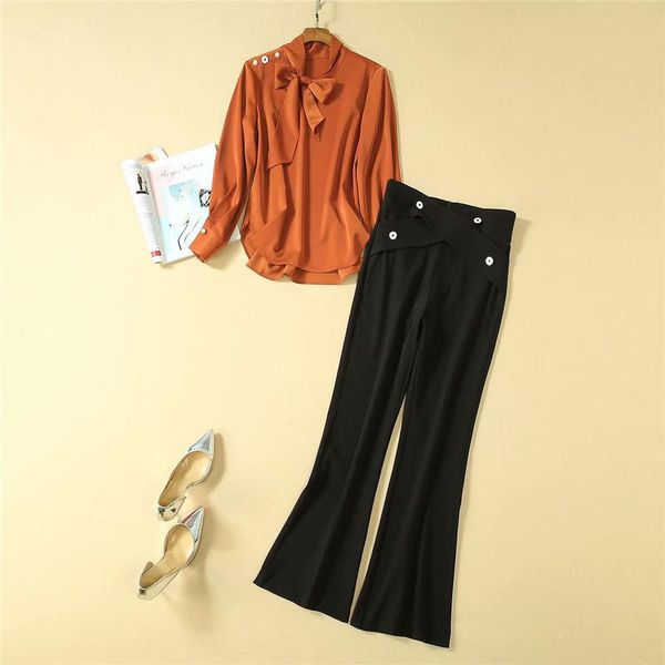 two piece dress 2021 autumn designer runway set women office lady business outfits long sleeve bow neck blouse and pants suit 2piece sets, White
two piece dress 2021 autumn designer runway set women office lady business outfits long sleeve bow neck blouse and pants suit 2piece sets, White