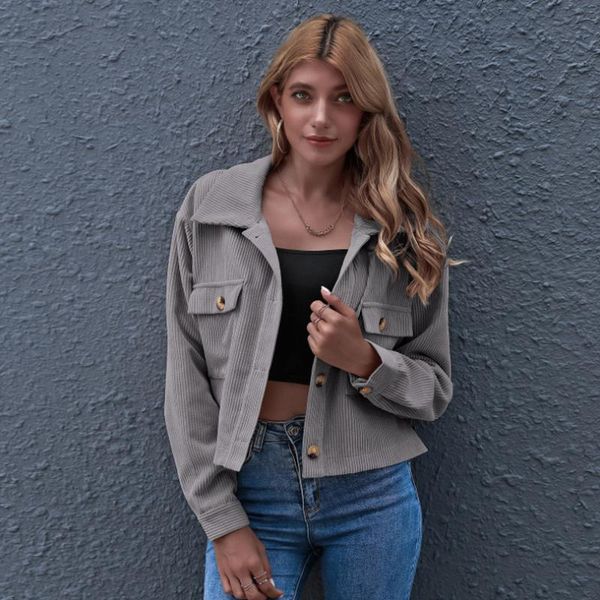 women's jackets 2021 autumn winter fashion corduroy shirt coat harajuku pockets black casual fall clothing female vintage clothes, Black;brown
women's jackets 2021 autumn winter fashion corduroy shirt coat harajuku pockets black casual fall clothing female vintage clothes, Black;brown