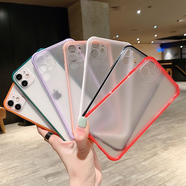 candy color bumper phone case for iphone 12 min 11 pro xr xs max 8 7 6s plus x se2 soft tpu matte transparent hard pc back cover
candy color bumper phone case for iphone 12 min 11 pro xr xs max 8 7 6s plus x se2 soft tpu matte transparent hard pc back cover