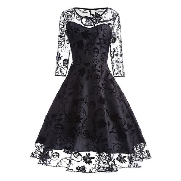 casual dresses vogue patchwork black dress 1841s summer see through floral print female party elegant lace mid calf mesh retro, Black;gray
casual dresses vogue patchwork black dress 1841s summer see through floral print female party elegant lace mid calf mesh retro, Black;gray