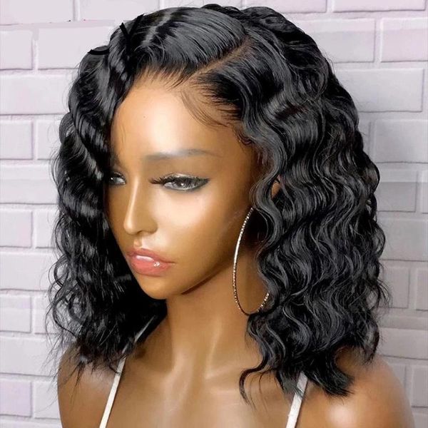 lace wigs 180% deep wave short bob front human hair brazilian closure frontal wig pre plucked remy glueless for woman, Black;brown
lace wigs 180% deep wave short bob front human hair brazilian closure frontal wig pre plucked remy glueless for woman, Black;brown