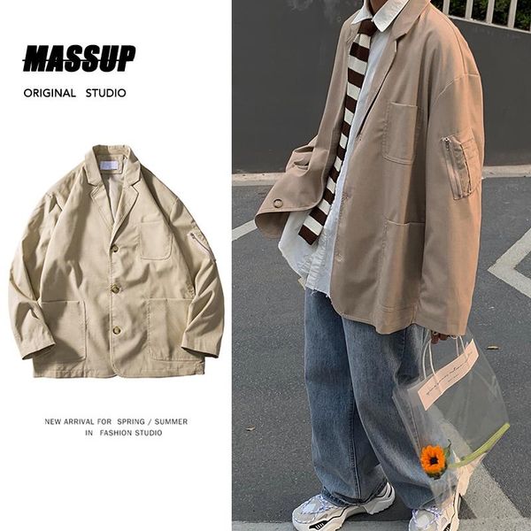 men's suits & blazers 2021spring and autumn youth fashion casual solid color tooling small suit jacket trend loose korean shirt khaki /, White;black
men's suits & blazers 2021spring and autumn youth fashion casual solid color tooling small suit jacket trend loose korean shirt khaki /, White;black