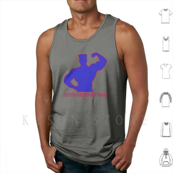 20th century man 1 tank vest sleeveless, White;black