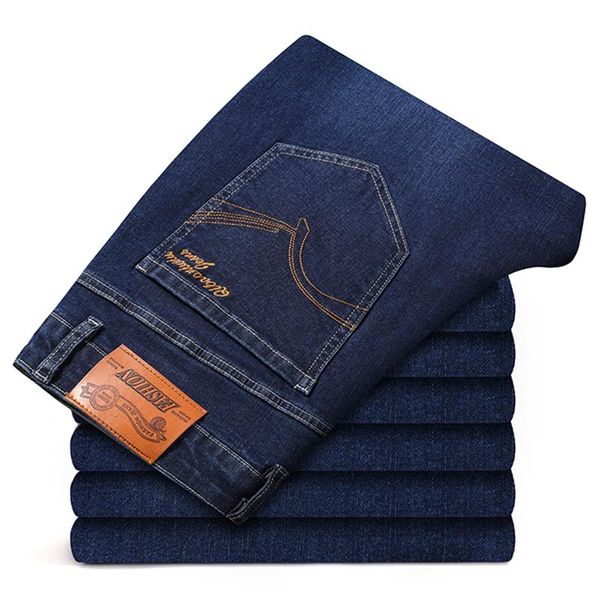 men's jeans autumn and winter thick classic korean business casual loose straight-leg pants male brand stretch denim trousers, Blue
men's jeans autumn and winter thick classic korean business casual loose straight-leg pants male brand stretch denim trousers, Blue