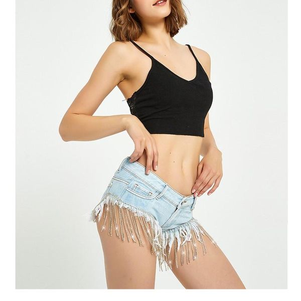 women's jeans catonatoz 2245 ladies low waist tassel chain diamond shorts cotton denim, Blue
women's jeans catonatoz 2245 ladies low waist tassel chain diamond shorts cotton denim, Blue