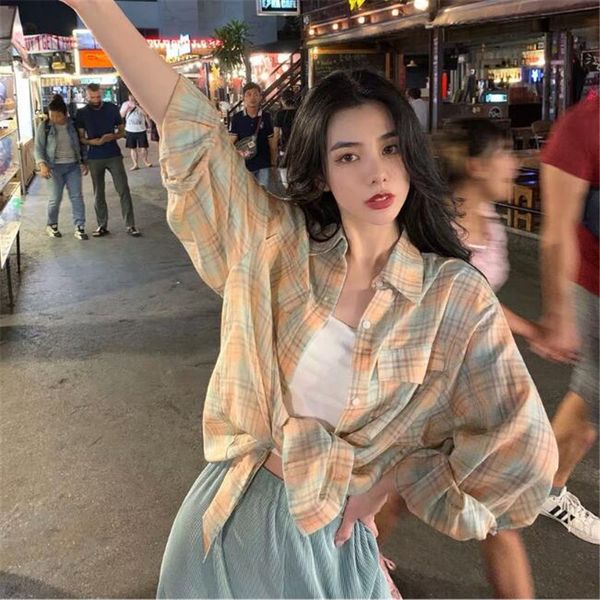 luxury jackets spring summer 2021 casual and versatile loose long sleeve plaid shirt women's korean bf wind thin sunscreen et women, Black;brown
luxury jackets spring summer 2021 casual and versatile loose long sleeve plaid shirt women's korean bf wind thin sunscreen et women, Black;brown