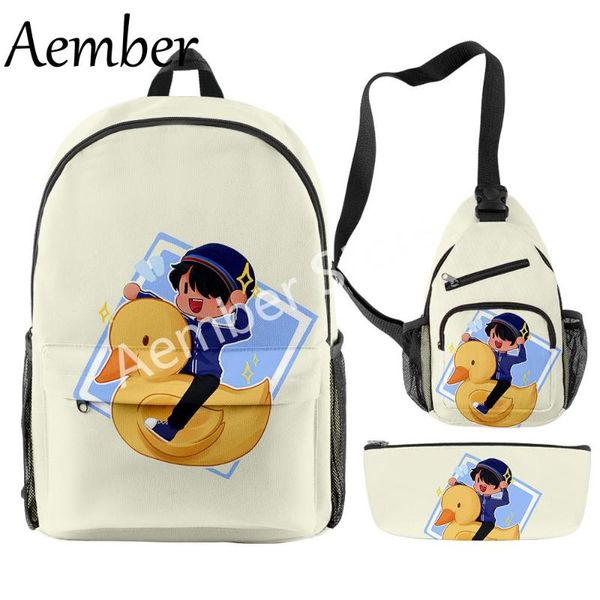 school bags quackity 3d backpack three-piece suit men and females casual chest bag pencil case for females&men
school bags quackity 3d backpack three-piece suit men and females casual chest bag pencil case for females&men