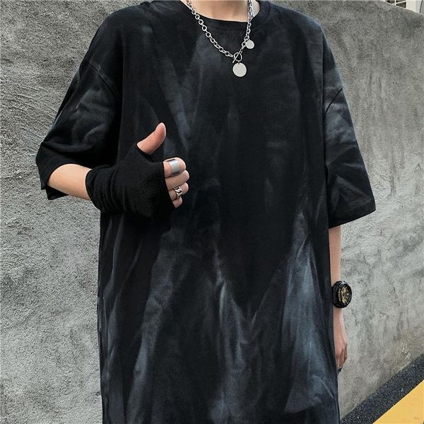 men's t-shirts summer tie-dye t shirt fashion casual cotton short-sleeved t-shirt men streetwear wild loose hip-hop tshirt mens, White;black
men's t-shirts summer tie-dye t shirt fashion casual cotton short-sleeved t-shirt men streetwear wild loose hip-hop tshirt mens, White;black