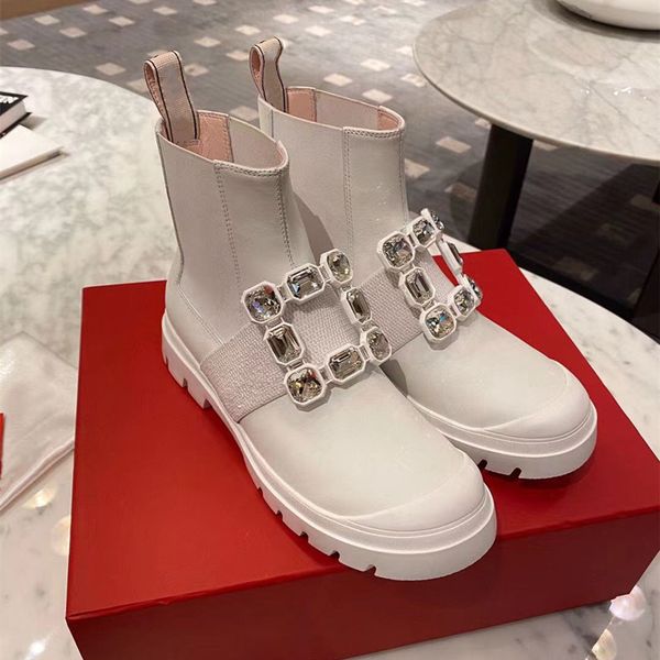 high-quality womens boots, new rv short , rhinestone square buckle, cloud shoes,elastic tie leather laces, all-match martin thick-soled half, Black
high-quality womens boots, new rv short , rhinestone square buckle, cloud shoes,elastic tie leather laces, all-match martin thick-soled half, Black