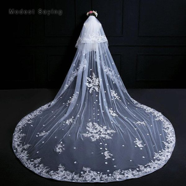 bridal veils elegant ivory flowers 3 yard cathedral lace wedding 2021 with comb church royal abiti da cerimonia sera, Black
bridal veils elegant ivory flowers 3 yard cathedral lace wedding 2021 with comb church royal abiti da cerimonia sera, Black