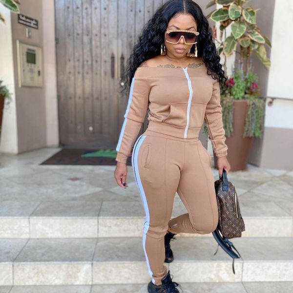 fashion 2 piece sets off shoulder zip up hoodie and pants autumn winter sweat suits women matching sets d29-dg46, White
fashion 2 piece sets off shoulder zip up hoodie and pants autumn winter sweat suits women matching sets d29-dg46, White
