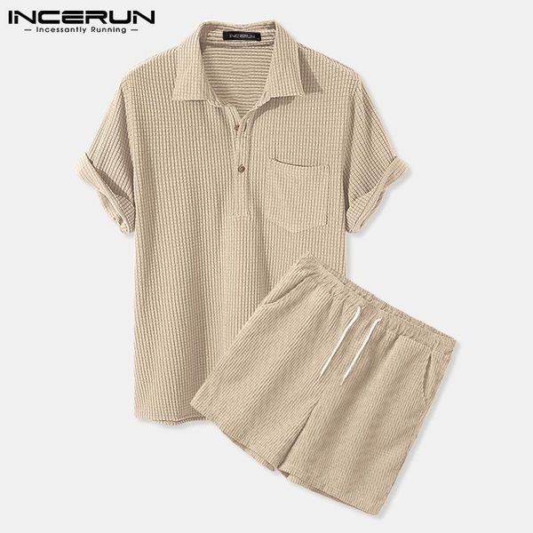 men's tracksuits summer men sets carduroy solid color streetwear lapel short sleeve shirt & shorts 2021 casual suits two pieces incerun, Gray
men's tracksuits summer men sets carduroy solid color streetwear lapel short sleeve shirt & shorts 2021 casual suits two pieces incerun, Gray