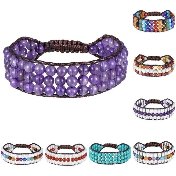 tennis tumbeelluwa 3 layers natural stone wrap bracelet adjustable braided rope crystal beaded for women men bohemian jewelry, Golden;silver 
tennis tumbeelluwa 3 layers natural stone wrap bracelet adjustable braided rope crystal beaded for women men bohemian jewelry, Golden;silver