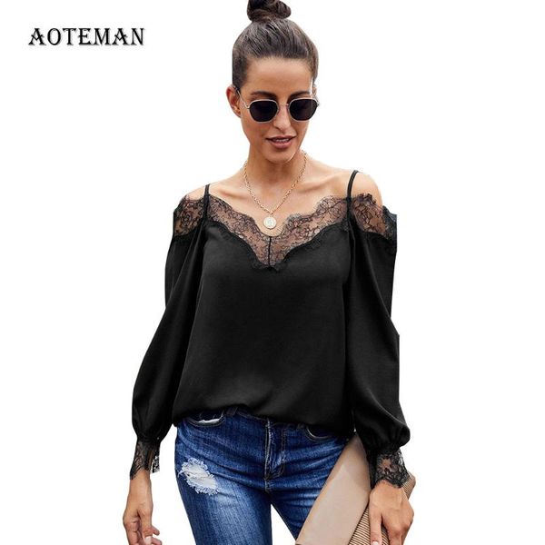 women's blouses & shirts spring summer blouse shirt 2021 lace v neck lantern sleeve shoulder strap chiffon blusas mujer de moda womens, White
women's blouses & shirts spring summer blouse shirt 2021 lace v neck lantern sleeve shoulder strap chiffon blusas mujer de moda womens, White