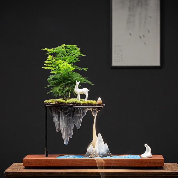 fragrance lamps backflow incense burner holder waterfall oil diffuser censer smoke fountain aroma encensoir home decor