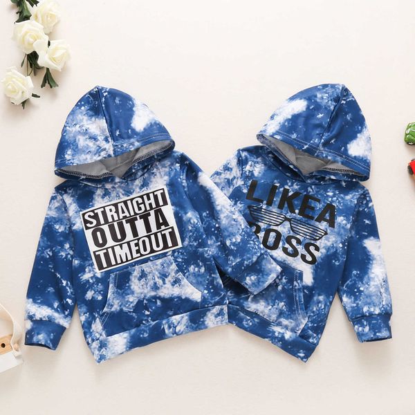 pudcoco kids boys' hoodie children's blue tie dyed sweater long sleeve letter print front big pocket clothes 1-6 years g0917, Black
pudcoco kids boys' hoodie children's blue tie dyed sweater long sleeve letter print front big pocket clothes 1-6 years g0917, Black