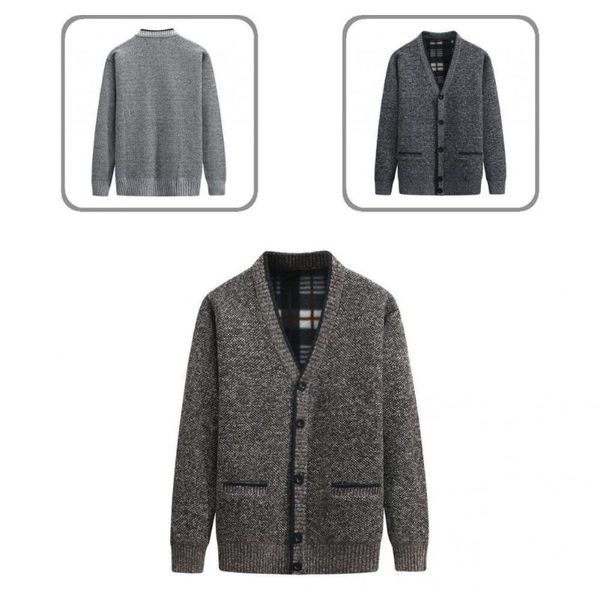 men's sweaters cardigan sweater handsome fleece lining solid color ribbed cuff pockets knitted, White;black
men's sweaters cardigan sweater handsome fleece lining solid color ribbed cuff pockets knitted, White;black