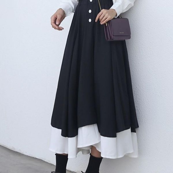 skirts women 2021 spring autumn high waist long a-line skirt female vintage pleated ladies flared saia femininas b985, Black
skirts women 2021 spring autumn high waist long a-line skirt female vintage pleated ladies flared saia femininas b985, Black