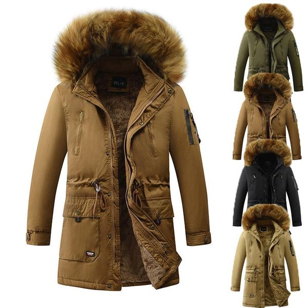 men's jackets winter cotton padded clothes waist closing hooded zipper solid color plush thickened warm, Black;brown
men's jackets winter cotton padded clothes waist closing hooded zipper solid color plush thickened warm, Black;brown