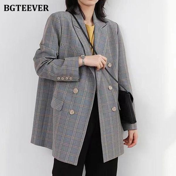 women's suits & blazers bgteever vintage notched collar women long sleeve plaid blazer casual loose double breasted spring outwear fema, White;black
women's suits & blazers bgteever vintage notched collar women long sleeve plaid blazer casual loose double breasted spring outwear fema, White;black