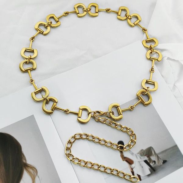 belts retro chain for women party jewelry dress waist fashion simple wild metal copper buckle, Black;brown
belts retro chain for women party jewelry dress waist fashion simple wild metal copper buckle, Black;brown