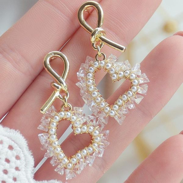 dangle & chandelier exquisite 14k gold knotted geometric heart zircon drop earrings for women french style handmade korean fashion jewelry, Silver
dangle & chandelier exquisite 14k gold knotted geometric heart zircon drop earrings for women french style handmade korean fashion jewelry, Silver