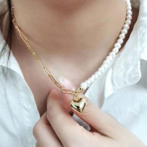 chains moflo celi chic 925 silver paper clips chain pearl necklace gold plated pearls love heart charm for ladies
chains moflo celi chic 925 silver paper clips chain pearl necklace gold plated pearls love heart charm for ladies