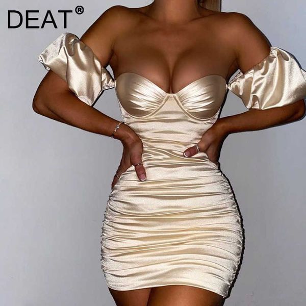 deat women pleated strapless puff sleeve dress solid color temperament backless fashion spring summer 11b076 210709, Black;gray
deat women pleated strapless puff sleeve dress solid color temperament backless fashion spring summer 11b076 210709, Black;gray