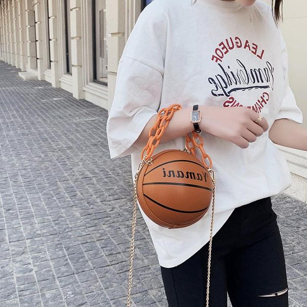 evening bags creative personality basketball shape bag round chain women's portable mini
evening bags creative personality basketball shape bag round chain women's portable mini