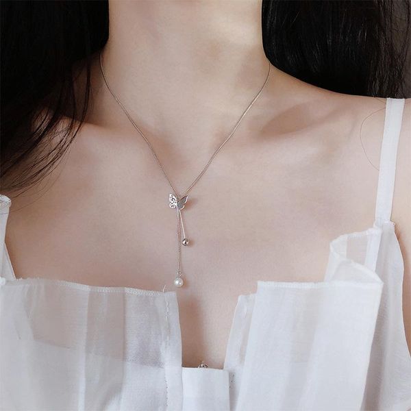 chains ihues 925 sterling silver butterfly tassel necklace for women pearl temperament clavicle chain simple jewelry gifts
chains ihues 925 sterling silver butterfly tassel necklace for women pearl temperament clavicle chain simple jewelry gifts