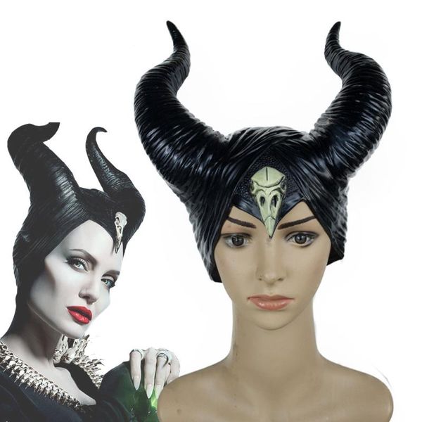party masks mistress of evil headwear mask cosplay black queen witch horns halloween masquerade props
party masks mistress of evil headwear mask cosplay black queen witch horns halloween masquerade props