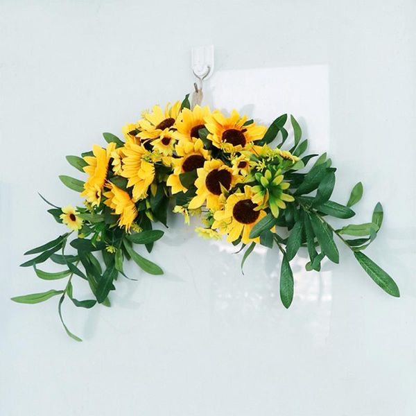 decorative flowers & wreaths artificial sunflower spring floral wreath with green leaves twig hanging garland for wedding wall door decorati
decorative flowers & wreaths artificial sunflower spring floral wreath with green leaves twig hanging garland for wedding wall door decorati