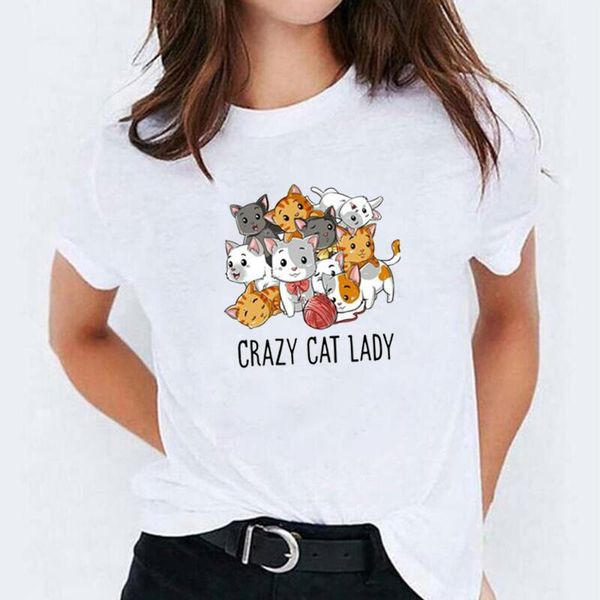 women's t-shirt summer short sleeve tshirt casual harajuku shirt tee femme funny cute cats kitty print t women camiseta mujer, White
women's t-shirt summer short sleeve tshirt casual harajuku shirt tee femme funny cute cats kitty print t women camiseta mujer, White