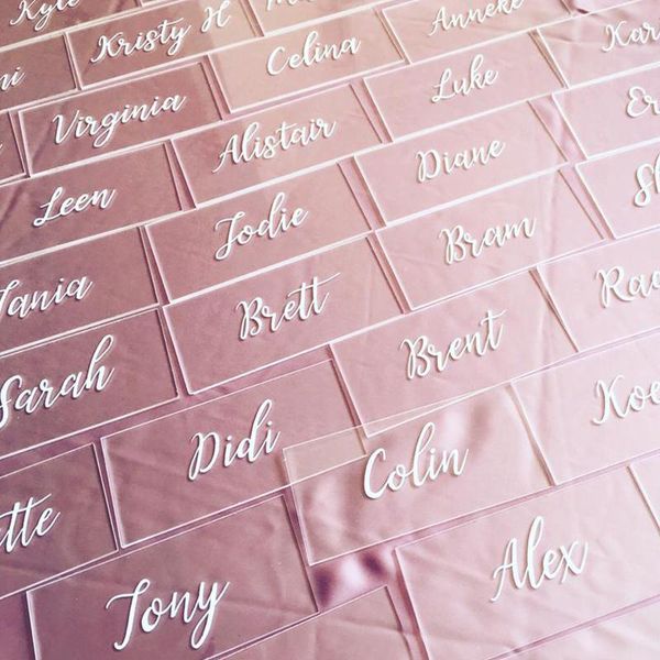 party decoration personalized plexiglass rectangular acrylic place diy wedding laser cut plain guest names modern calligraphy
party decoration personalized plexiglass rectangular acrylic place diy wedding laser cut plain guest names modern calligraphy